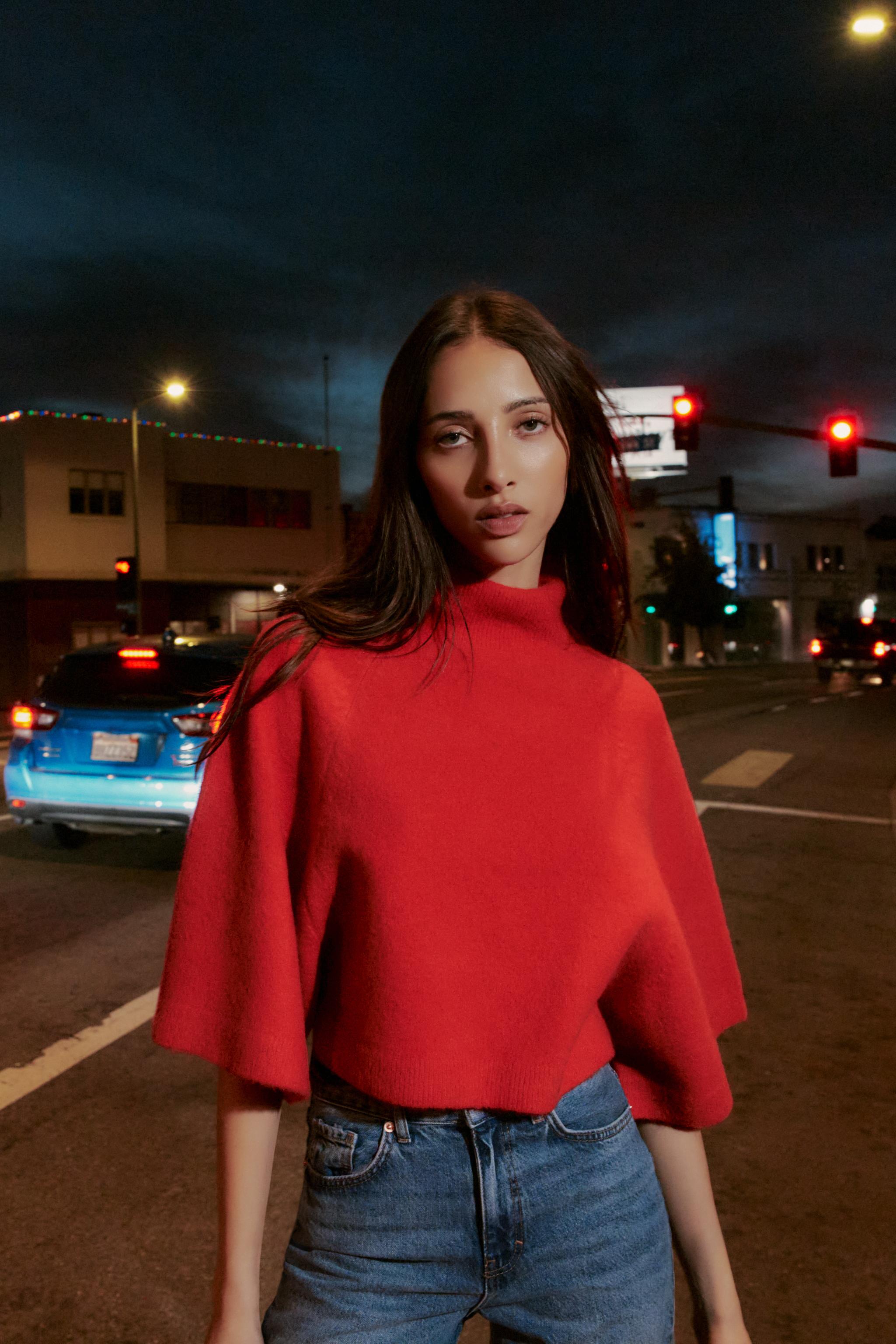 Wide Sleeve Knit Jumper