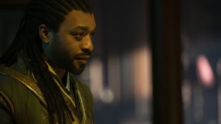 Master Mordo talks to a character off screen in Doctor Strange 2