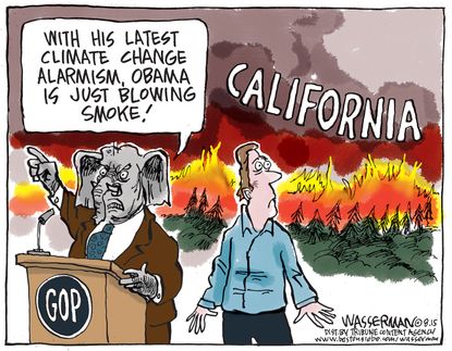 Political cartoon U.S. Obama GOP Climate Change
