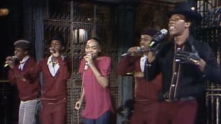 Funky 4 + 1 performing on SNL