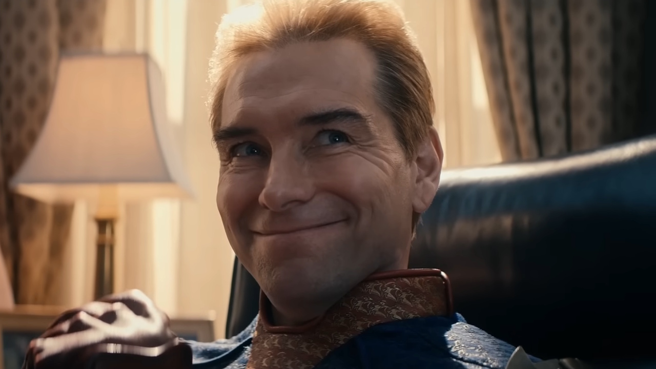 Antony Starr is shown as Homelander on The Boys.