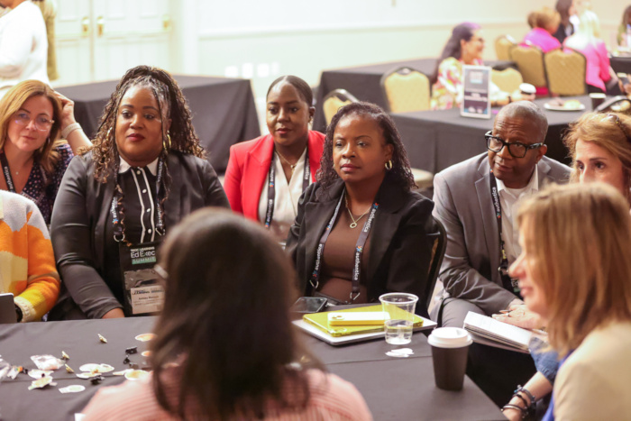 Table discussions included a mix of district and industry leaders.