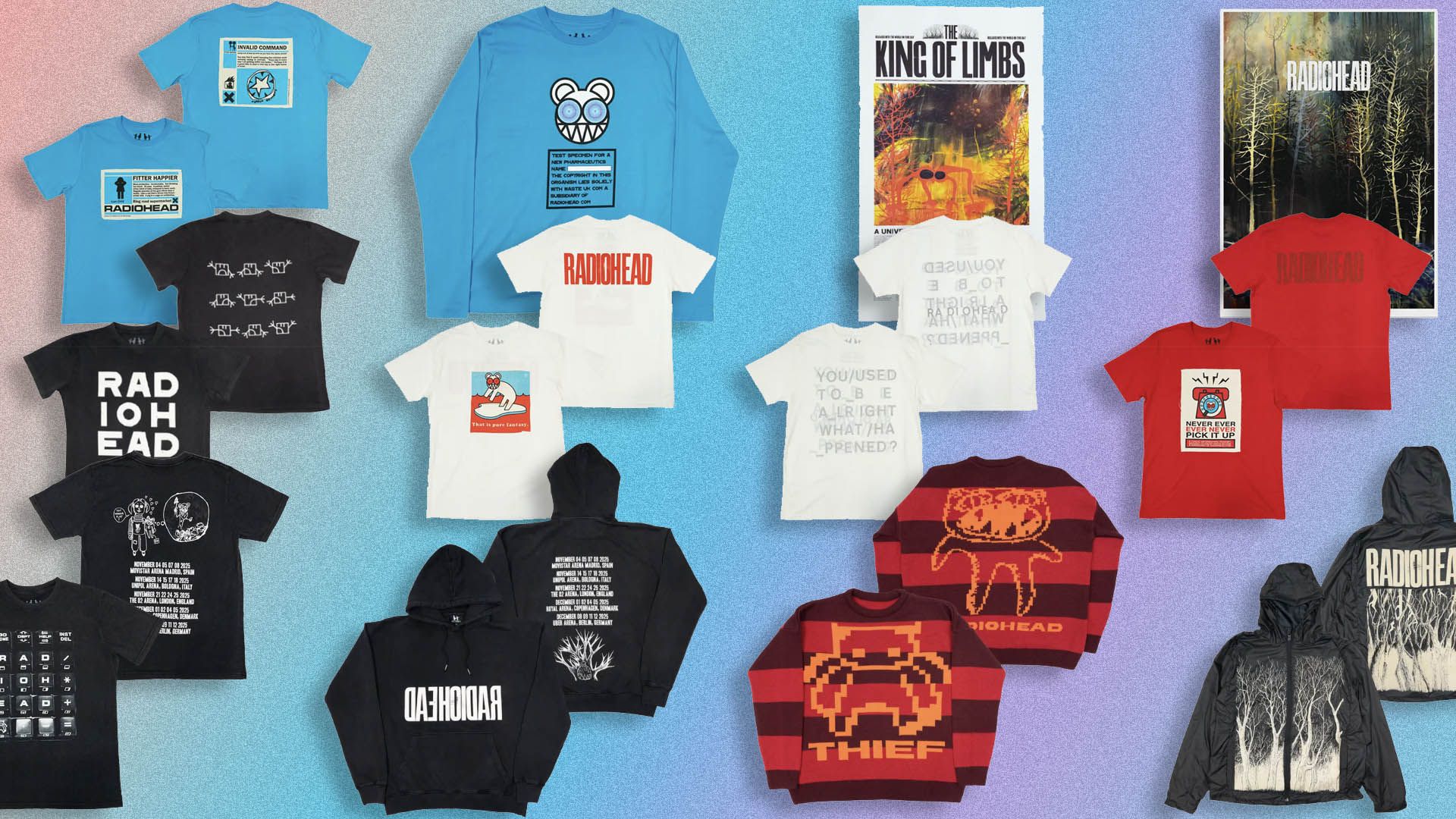 Radiohead 2025 Tour Tシャツ London Mサイズ Radiohead merch line arrives ahead of UK tour leg — hoodies, t
