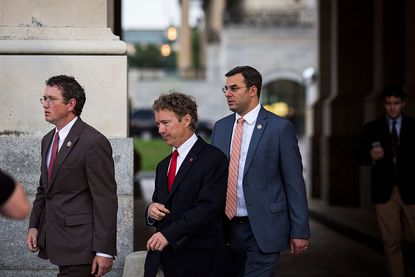 Rep. Justin Amash with Rep. Thomas Massie and Sen. Rand Paul