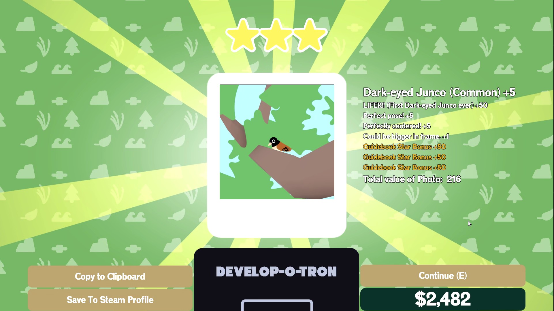 A 3-star photo of a Dark-eyed Junco in Flock Around.