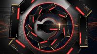 A futuristic spiral design features multiple WD_BLACK SN710 NVMe SSDs with 4TB capacity, arranged in layers, emitting a warm glow against a circuit board backdrop.