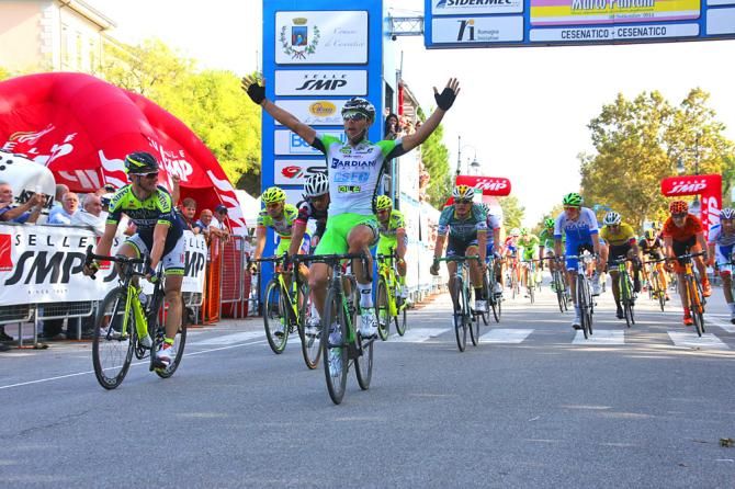 Sonny Colbrelli (Bardiani - CSF) victory salute at Memorial Marco Pantani