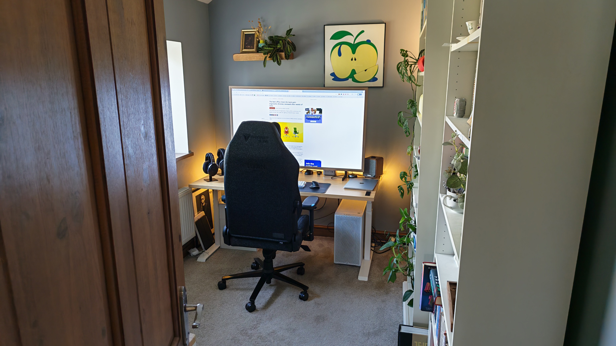 A selection of photos of the Titan Evo office gaming chair. 