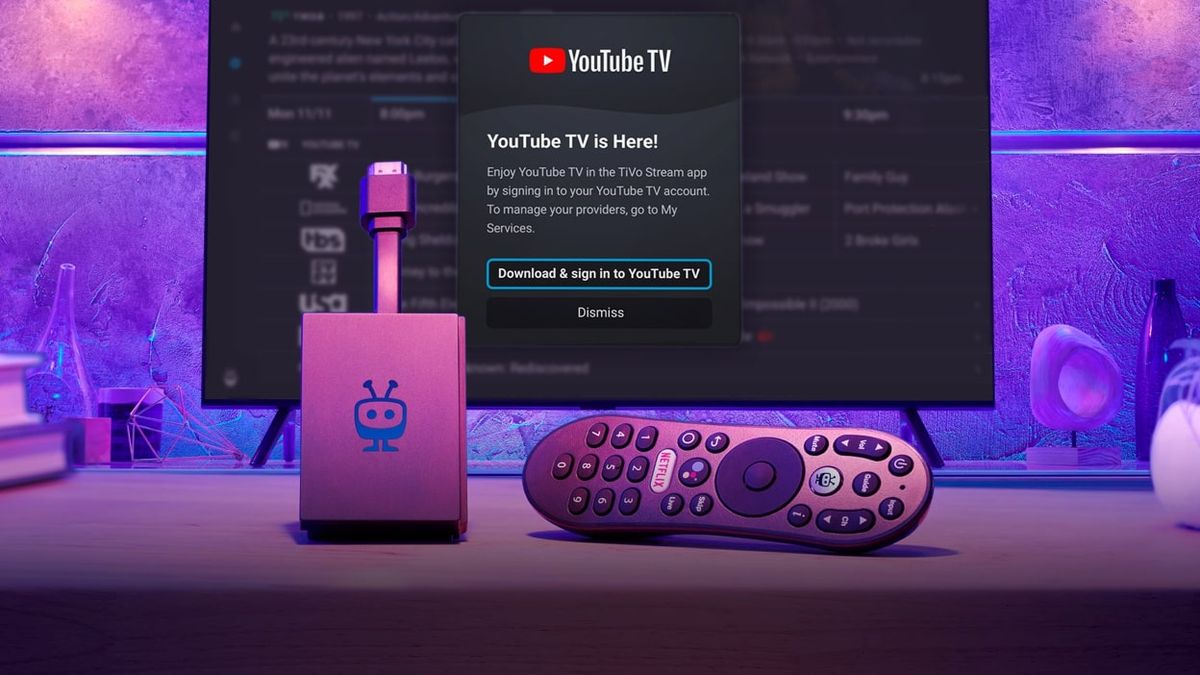 YouTube TV content now shows up in the entire TiVo Stream 4K experience