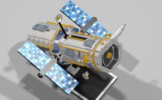 "If you are wondering how I made it round," Russo writes about his LEGO Hubble Space Telescope model, "well... let's say it took a lot of 'technic' parts and a lot of creativity. Can't really say more than that."