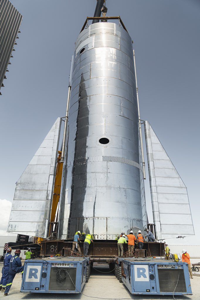 SpaceX founder and CEO Elon Musk tweeted this photo of the Starship Mk1 prototype on Sept. 25, 2019.