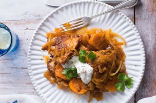 Slow cooked North African chicken