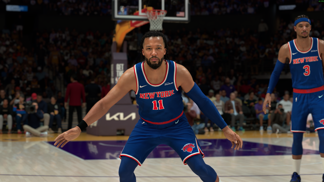 Brunson from NBA 2K27 with DLSS 5 on