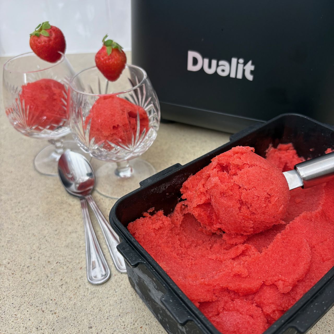 Testing the Dualit Ice cream maker at home
