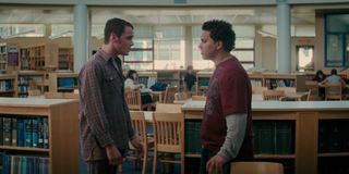 Anton Yelchin and Michael Rivera in The Beaver