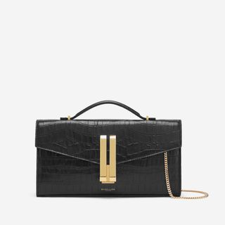 The Vancouver Clutch | Black Croc-Effect | Demellier