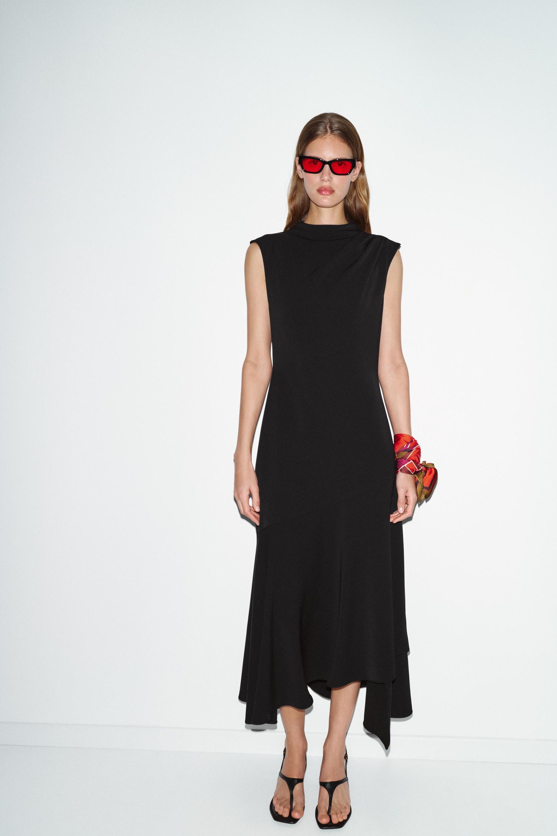Asymmetric Midi Dress