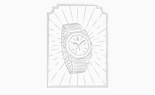 A design of Bulgari watch.