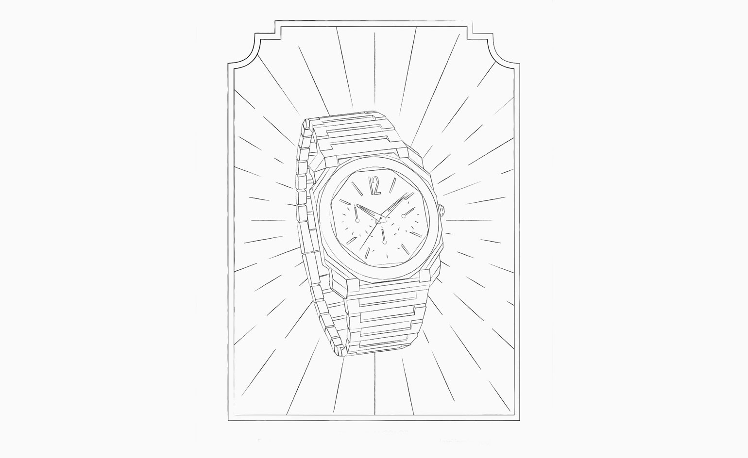 A design of Bulgari watch.