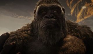 Kong looking sad in the Hollow Earth in Godzilla vs. Kong.