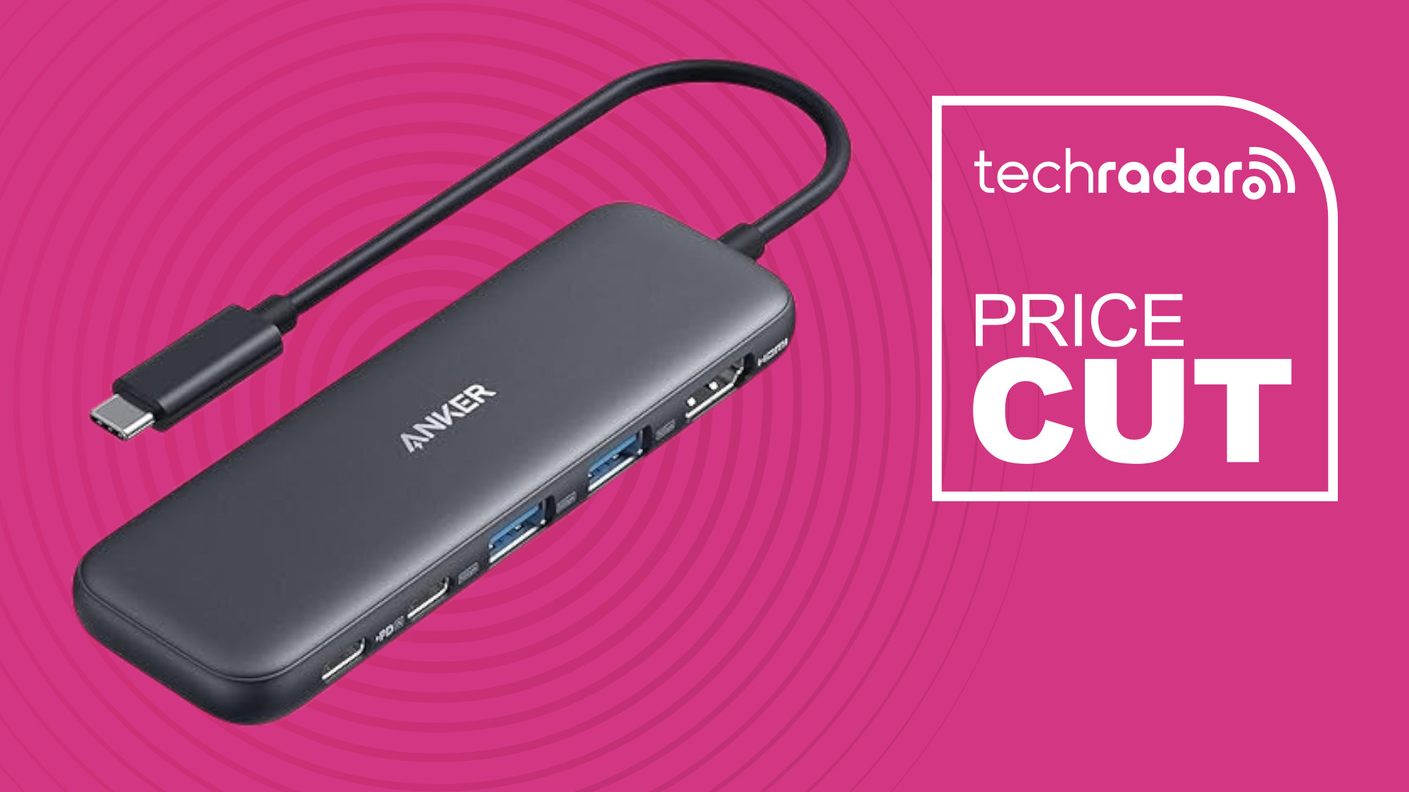 Anker USB C Hub, 5-in-1 USBC to HDMI Splitter with 4K Display, 1 x Powered USB-C 5Gbps & 2\00d7Powered USB-A 3.0 5Gbps Data Ports for MacBook Pro, MacBook Air, Dell and More