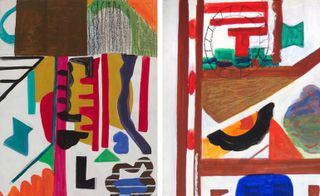 Despite this, Jaffe’s work eschews Kelly’s rigid geometric forms and Mitchell’s brand of abstract expressionism. Pictured left: Untitled. Right: Untitled