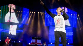 Linkin Park’s Chester Bennington onstage at Download 2014