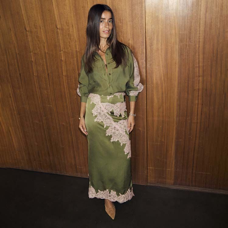 Olive & Pink Lily Skirt - 06