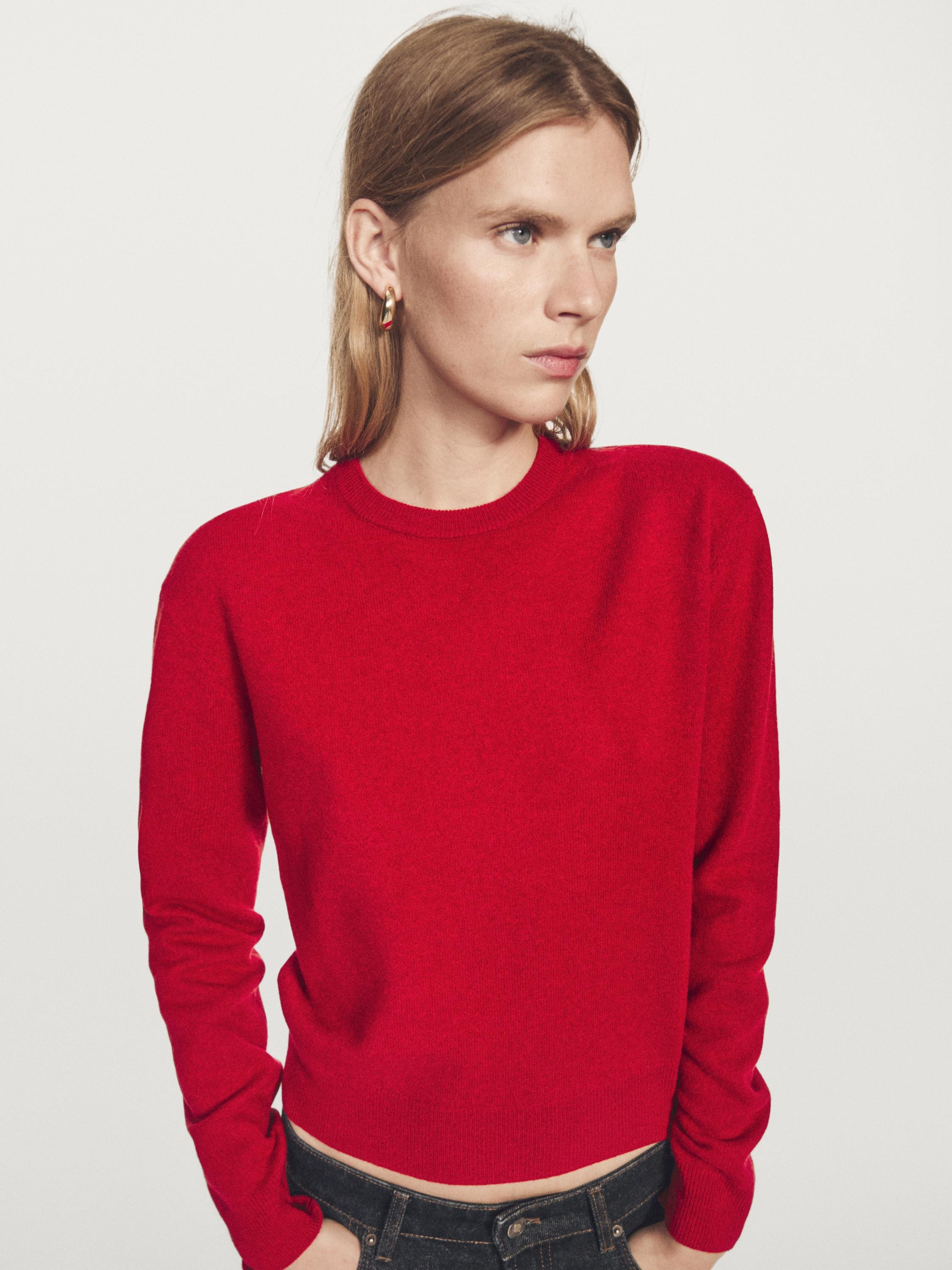 Massimo Dutti, Wool Blend Crew Neck Knit Sweater