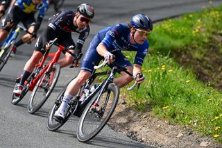 LE LION-D&#039;ANGERS, FRANCE - APRIL 05: Paul PenhoÃ«t of France and Team Groupama - FDJ competes during the 1st Region Pays de la Loire Tour 2023, Stage 2 a 169.4km stage from Clisson to Le Lion to d&#039;Angers on April 05, 2023 in Le Lion-d&#039;Anger, France. (Photo by Dario Belingheri/Getty Images)