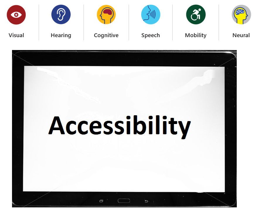 Illustration: &quot;Accessibility&quot; on computer screen 