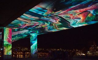 This installation is under the bridge