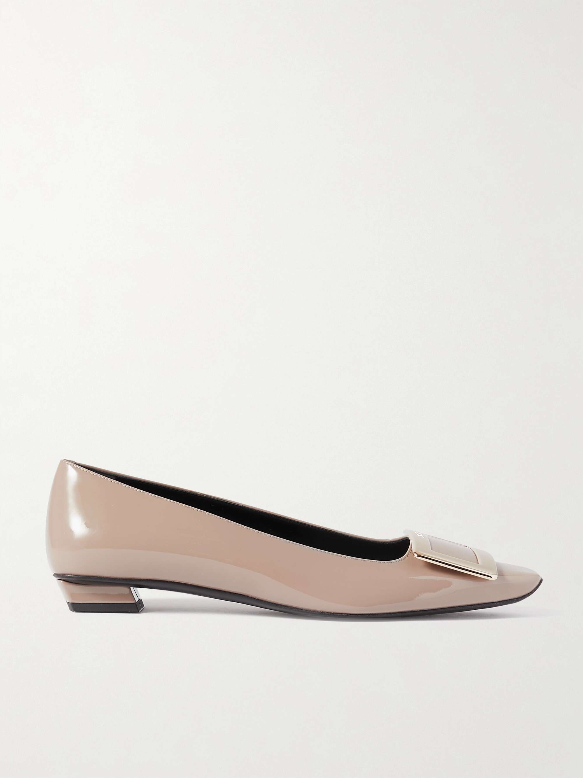 Belle Vivier Patent-Leather Ballet Flats