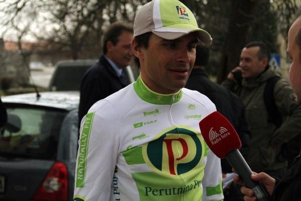 Robert Vrecer (Perutnina Ptuj) is interviewed after being declared winner.