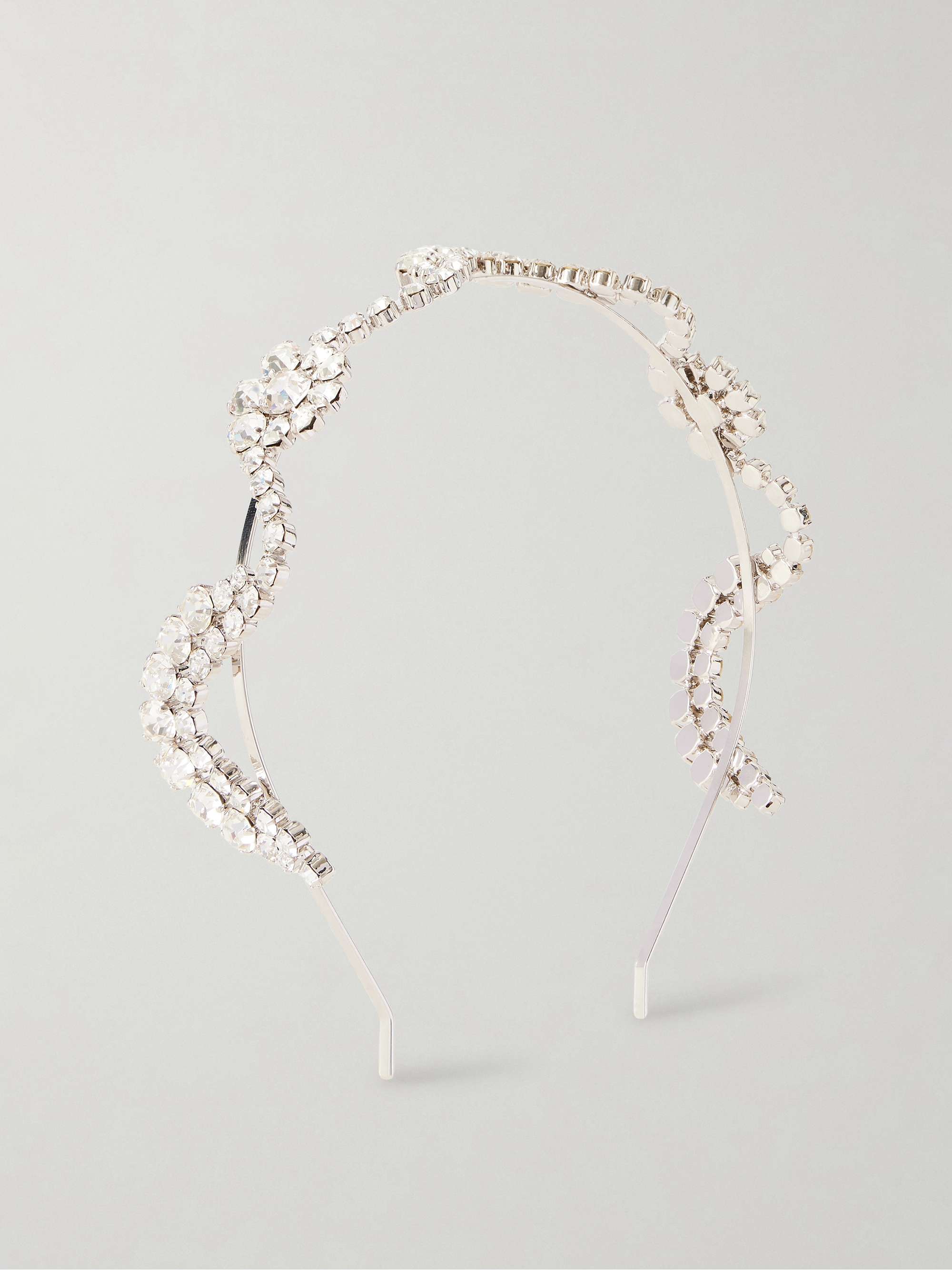 Crystal-Embellished Silver-Tone Headband