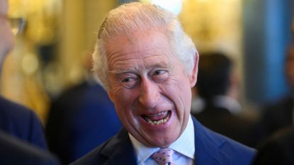 King Charles’ eyes ‘lit up’ during rehearsal. Seen here he smiles as he speaks with guests during a Realm Governors General and Prime Ministers Lunch
