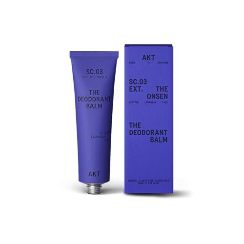 Akt, the Deodorant Balm. Award Winning, Multi-Use, Natural Deodorant. Plastic Free. Gender Free. Aluminium Free. 100% Effective — 1 Tube Lasts Up to 3 Months. Sc.03 the Onsen. 50ml
