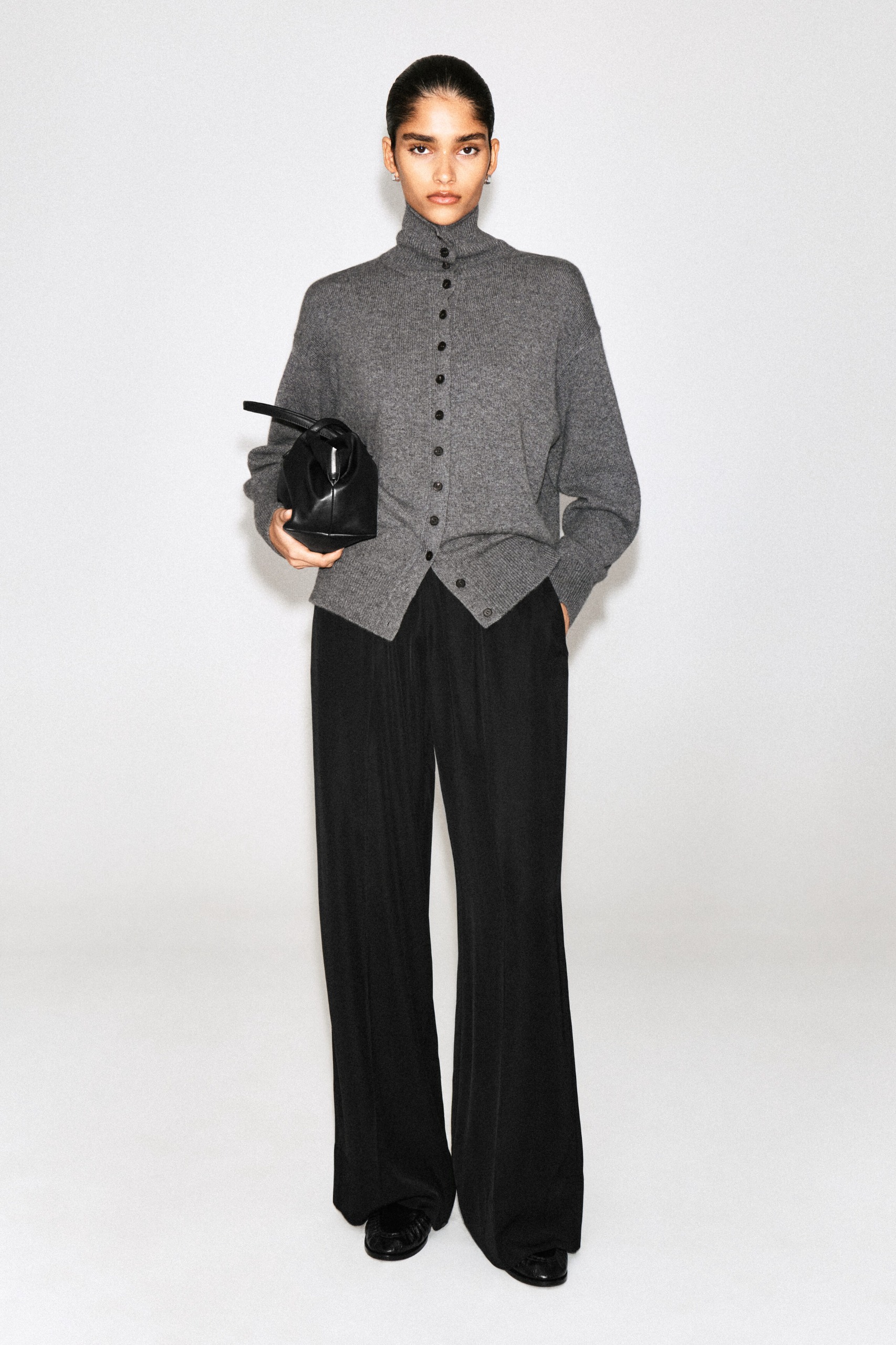 Elasticated Twill Straight-Leg Trousers