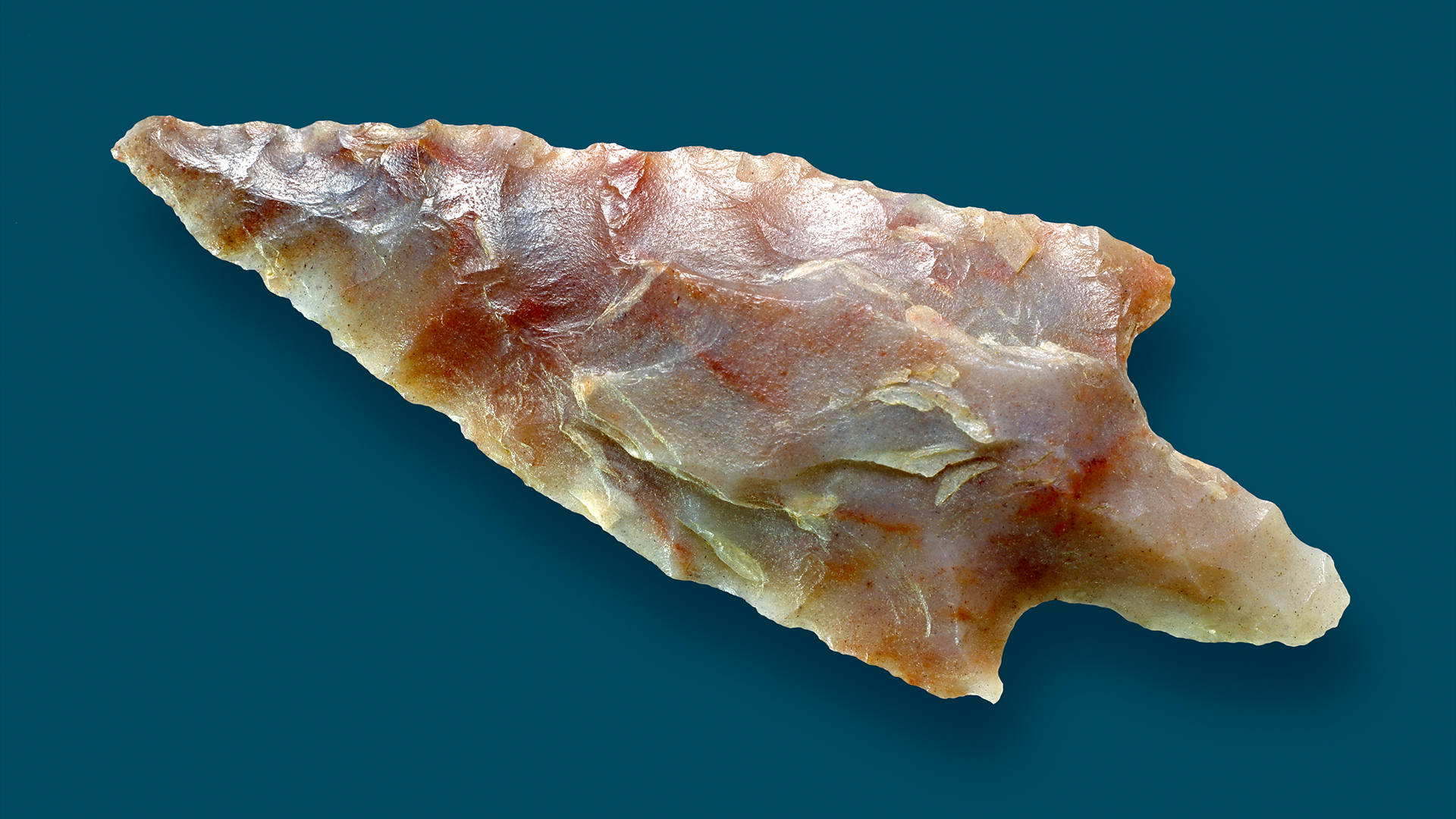 Neolithic arrowhead of flint.