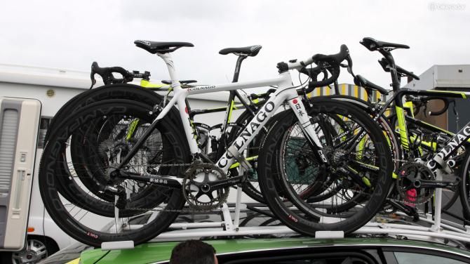 Yukiya Arashiro's (Europcar) custom painted Colnago celebrates his status as Japanese national road champion
