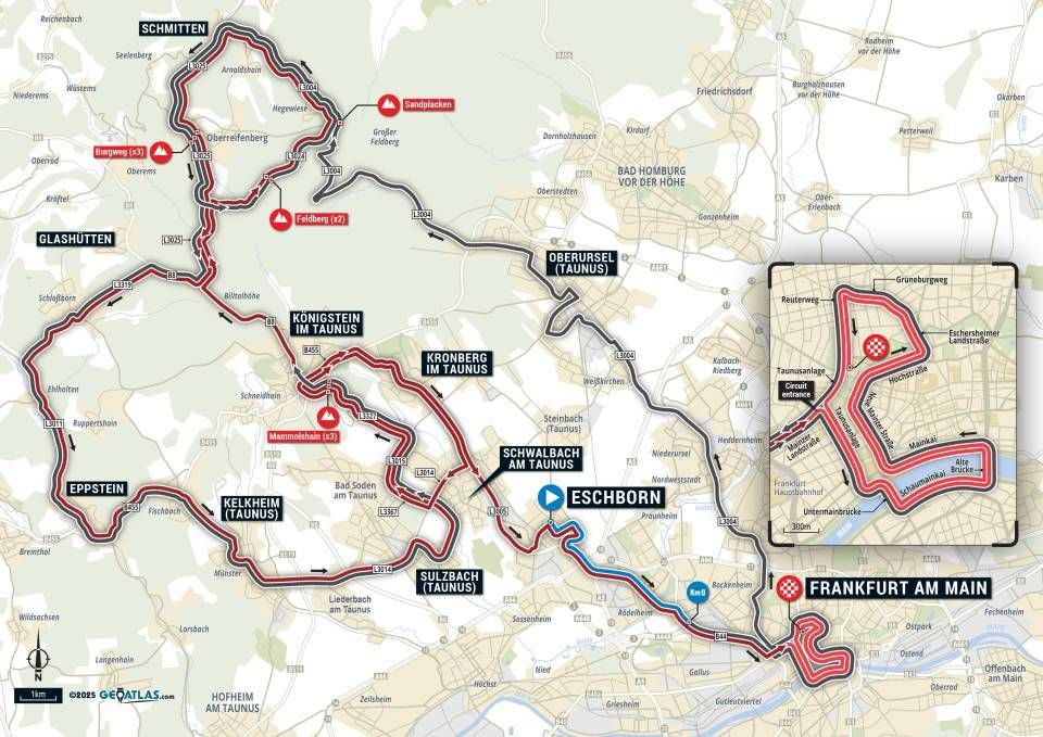 Route for the 2026 Eschborn Frankfurt