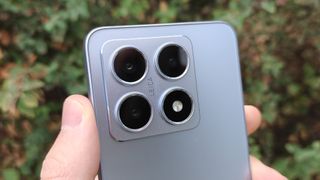 The Xiaomi 14T camera module, with four rings set out in a square pattern