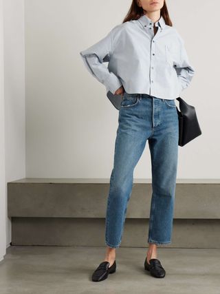 '90s Crop Mid-Rise Straight-Leg Jeans