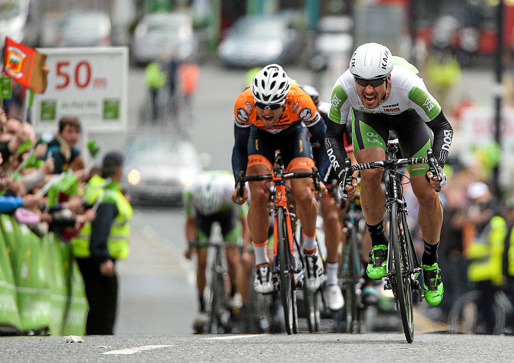 Aidis Kruopis (An Post-Chainreaction) beats Davide Vigano (Team Idea 2010 ASD) for the stage win