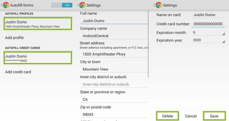 How to use autofill forms in Chrome | Android Central
