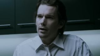Ethan Hawke have a serious talk in Daybreakers