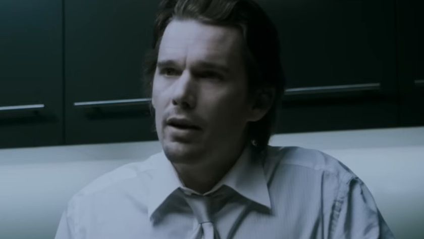 Ethan Hawke have a serious talk in Daybreakers