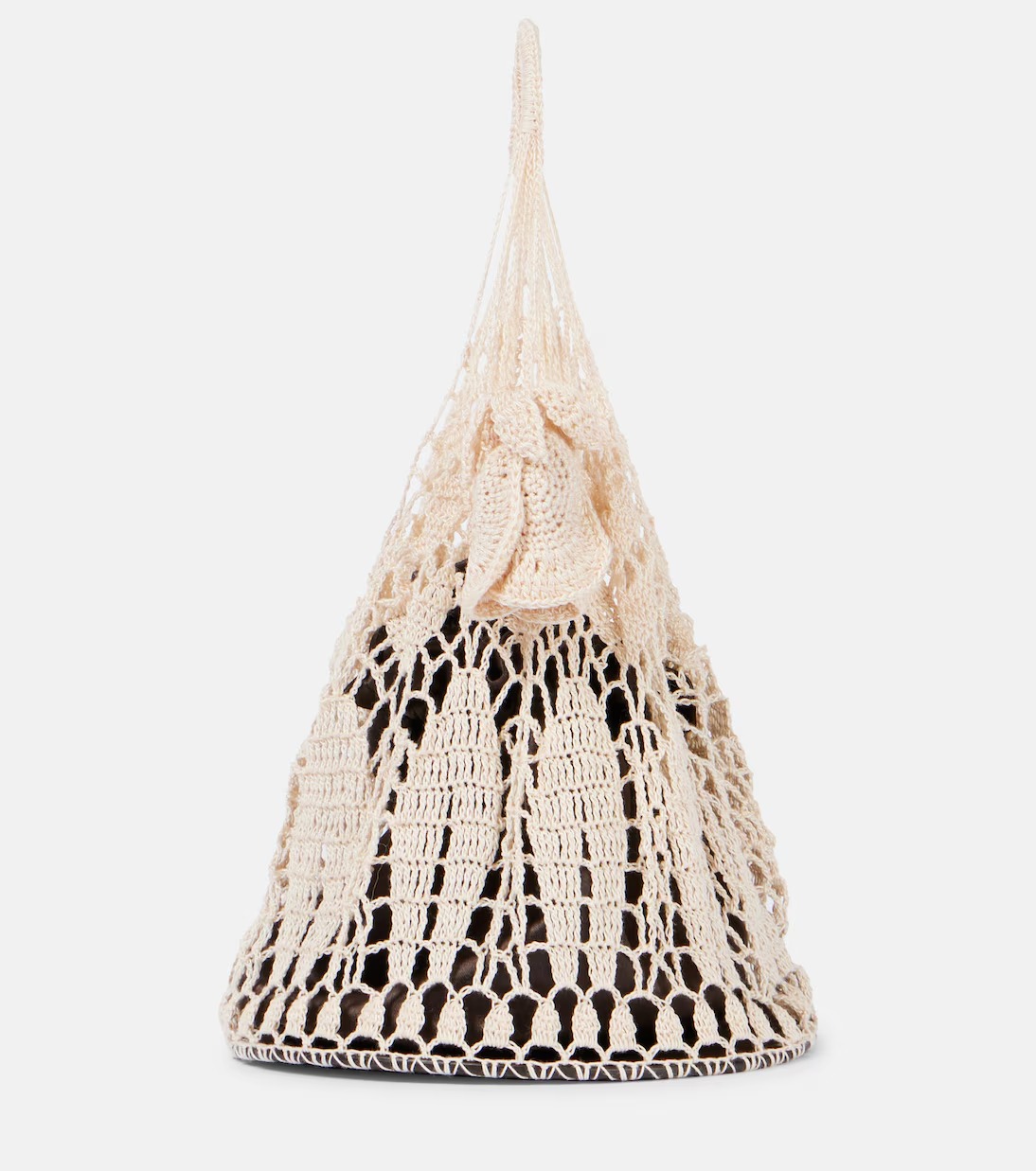 Magda Butrym, Floral-Appliqué Crochet Tote Bag