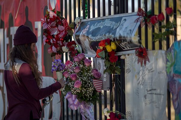 A memorial to the victims of the San Bernardino terrorist attack.