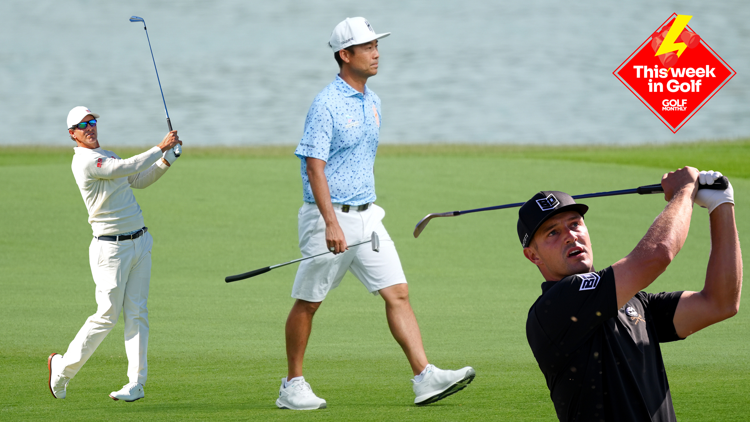 (L to R) Adam Scott, Kevin Na and Bryson DeChambeau